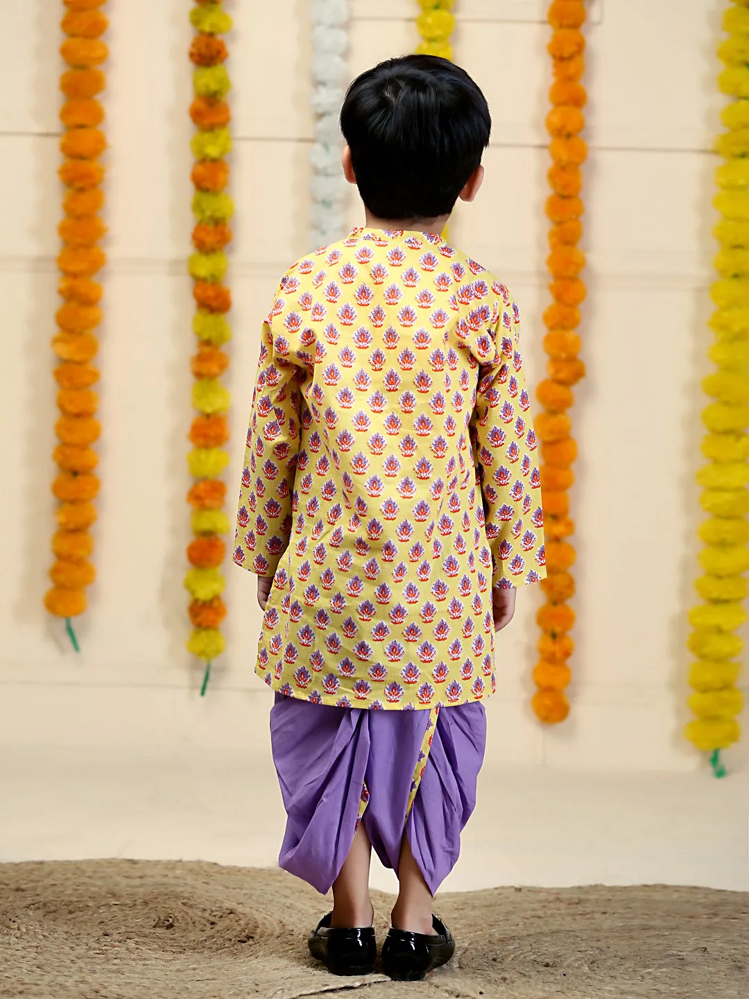 Golden Glow Boys Dhoti Kurta Set