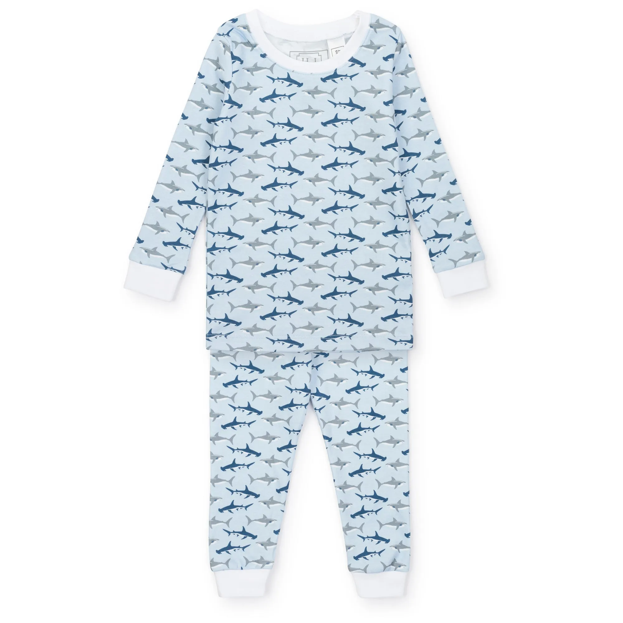 Grayson Swimming Sharks Boys' Pima Cotton Pajama Pant Set