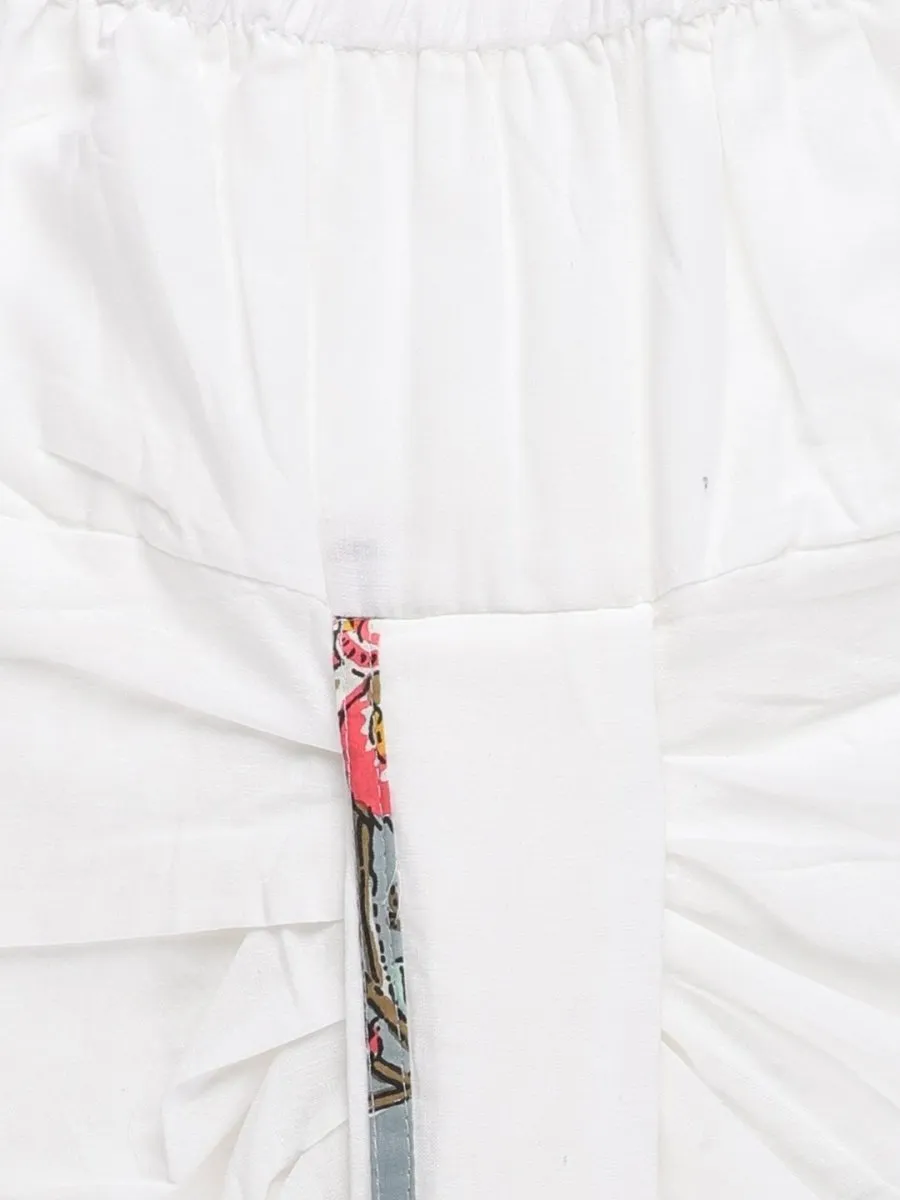 Grey Floral Boys Dhoti Kurta Set