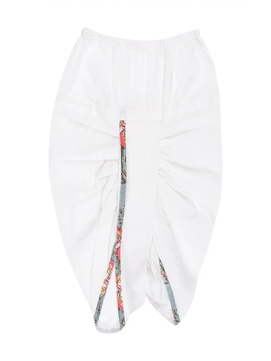 Grey Floral Boys Dhoti Kurta Set