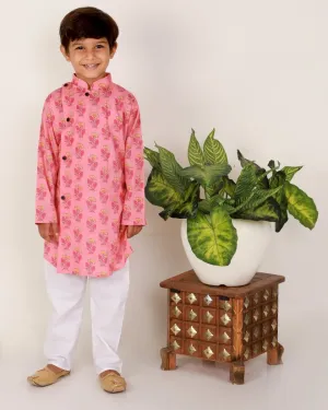 Gulabi Floral Boys Pajama Kurta Set