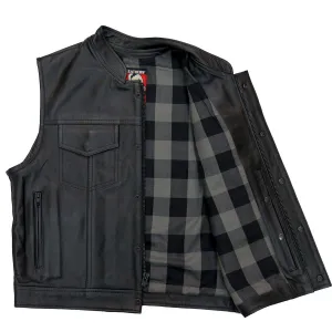 Hot Leathers VSM1059 Men's Black 'Flannel Grey' Conceal and Carry