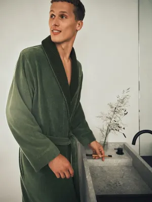 Hugo Boss Double B Cypres Shawl Collar Bathrobe (Men's) by Yves Delorme