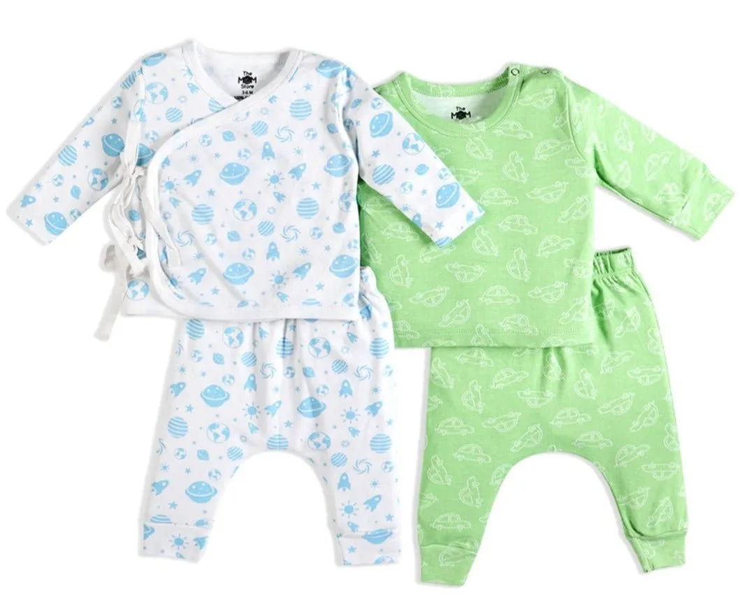 Infant Pajama Set Combo Of 2: Vroom Vroom-Out Of World