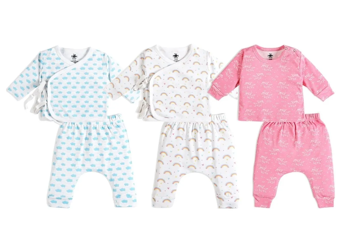 Infant Pajama Set Combo Of 3: Happy Cloud-Magic Bow-Fairyland