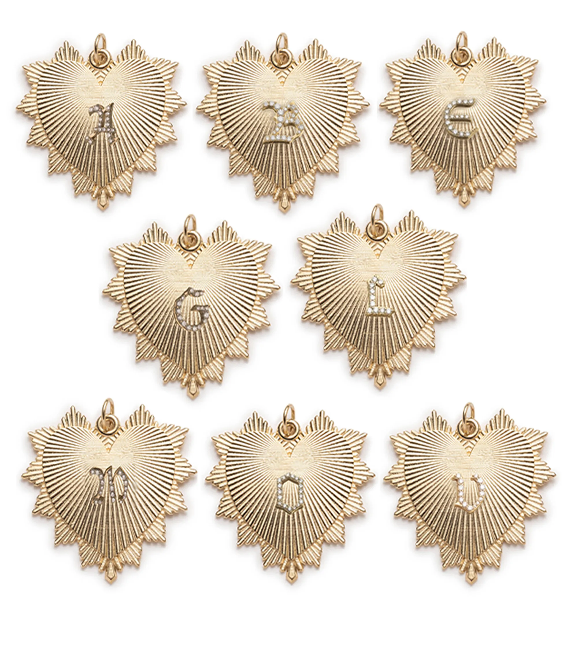 Initial Heart Love Token : Oversized Medallion
