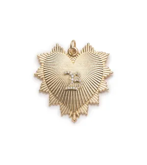 Initial Heart Love Token : Oversized Medallion