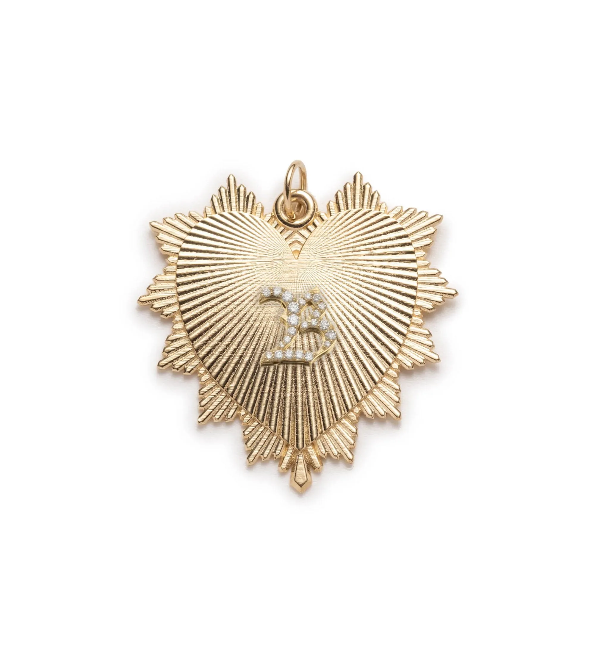 Initial Heart Love Token : Oversized Medallion