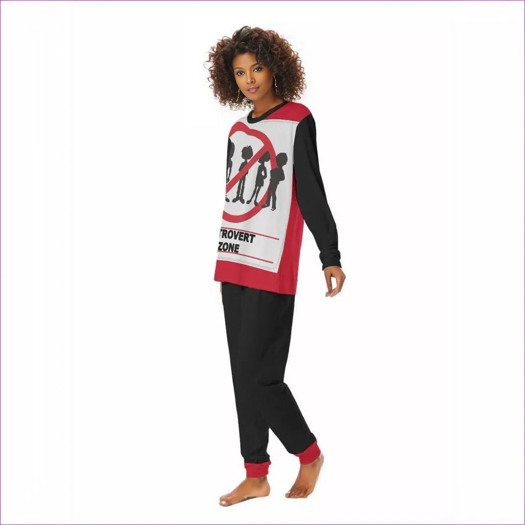 Introvert Zone Womens Pajama Set