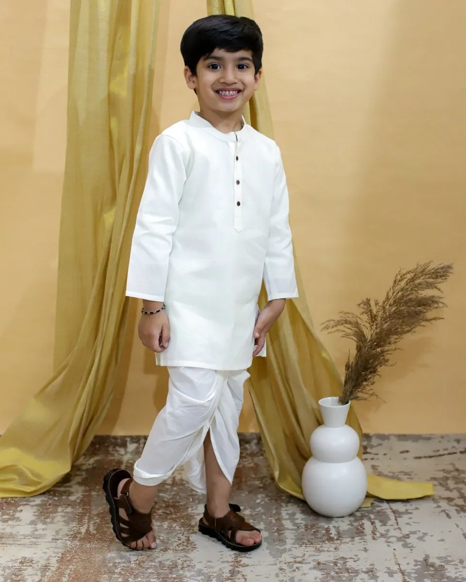 Ivory Elegance Dhoti Kurta Boys Set