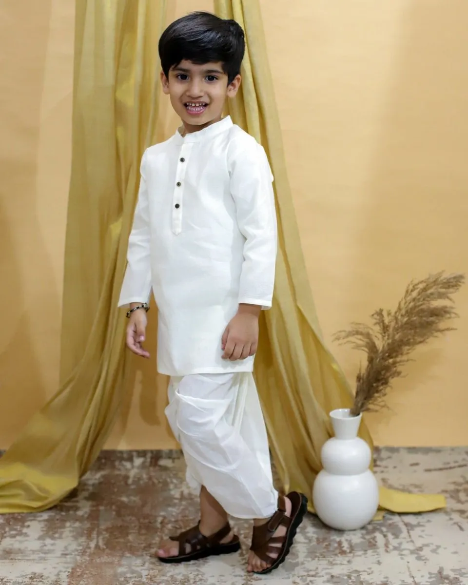 Ivory Elegance Dhoti Kurta Boys Set