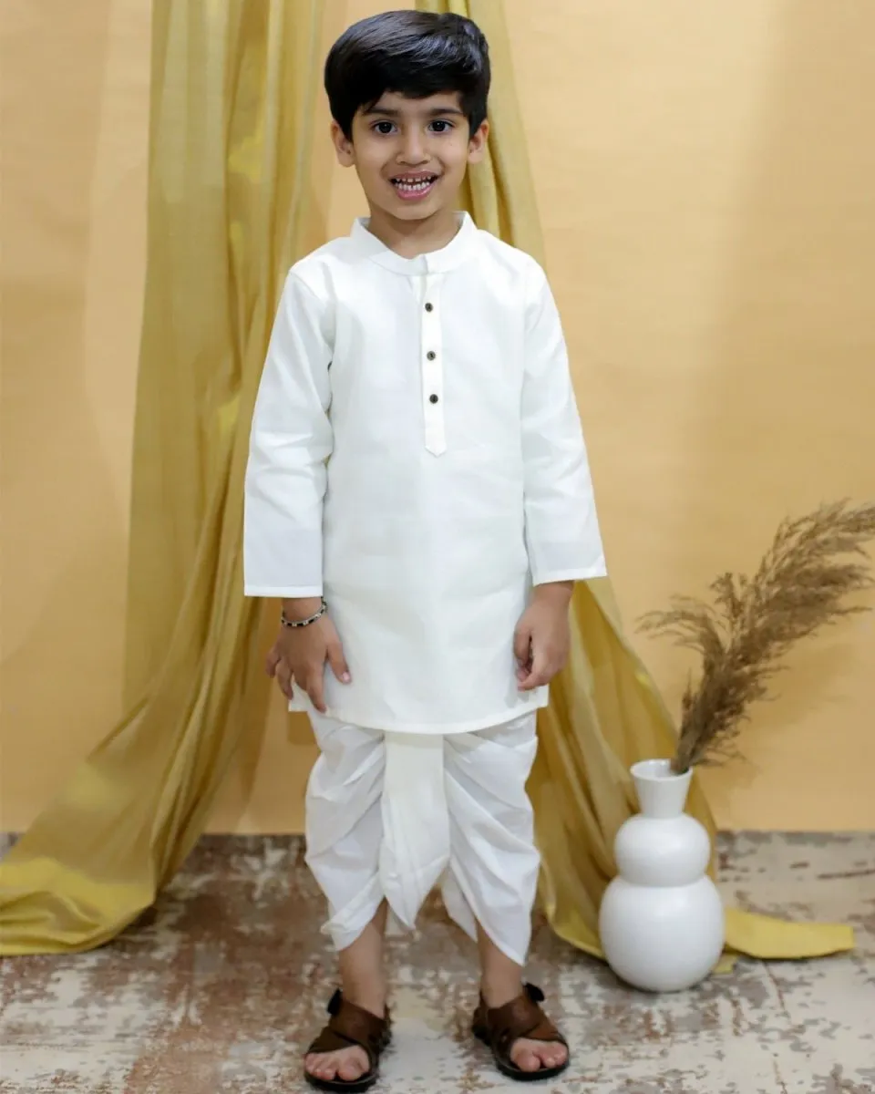Ivory Elegance Dhoti Kurta Boys Set