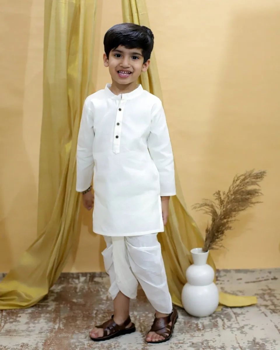Ivory Elegance Dhoti Kurta Boys Set