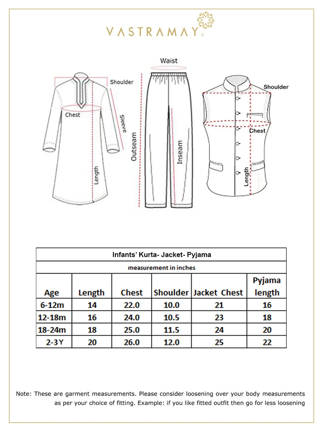 Jashvi SISHU Boy's Rose Gold Kurta And Pajama With Gold Jacket
