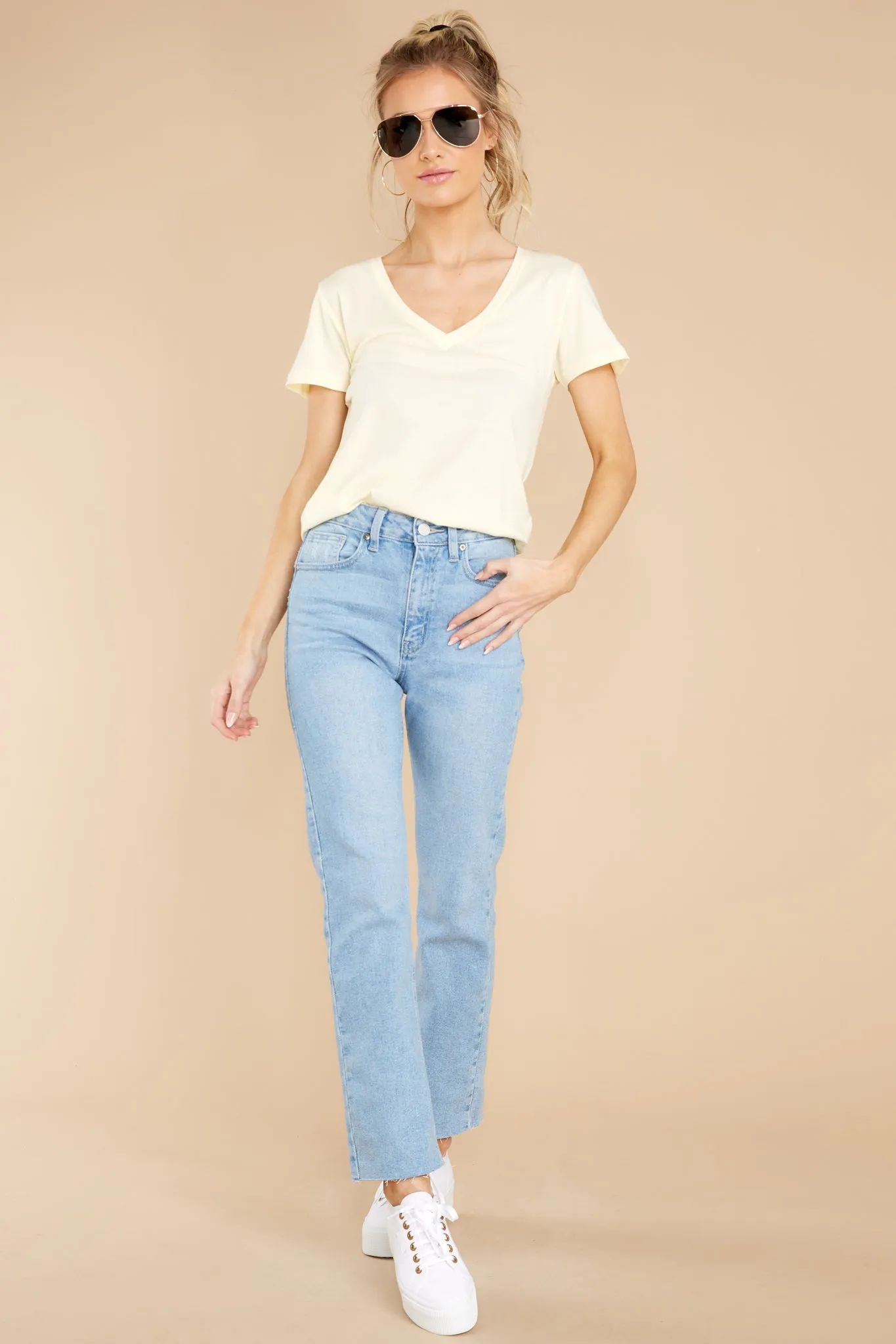 Kasey Sunrise Modal V-Neck Tee