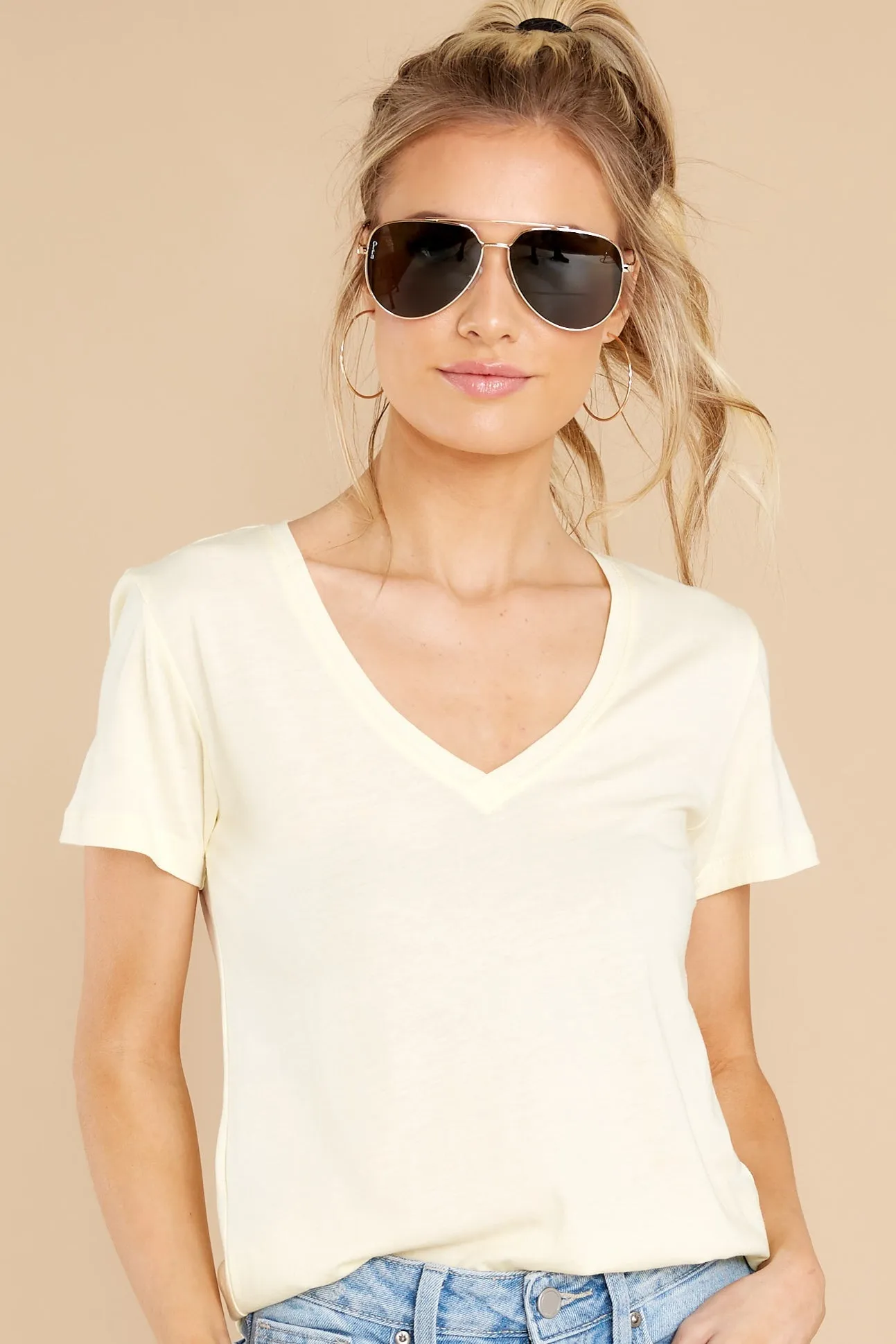 Kasey Sunrise Modal V-Neck Tee