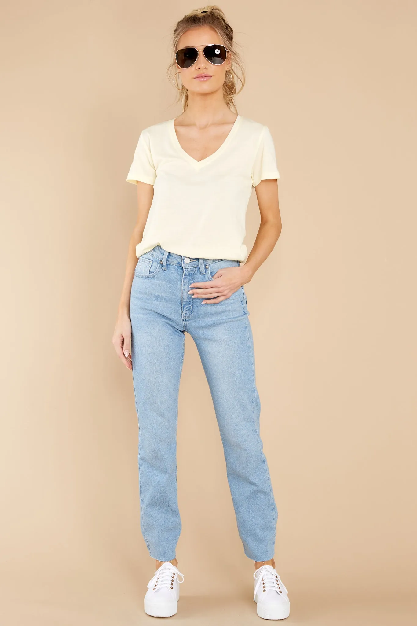 Kasey Sunrise Modal V-Neck Tee