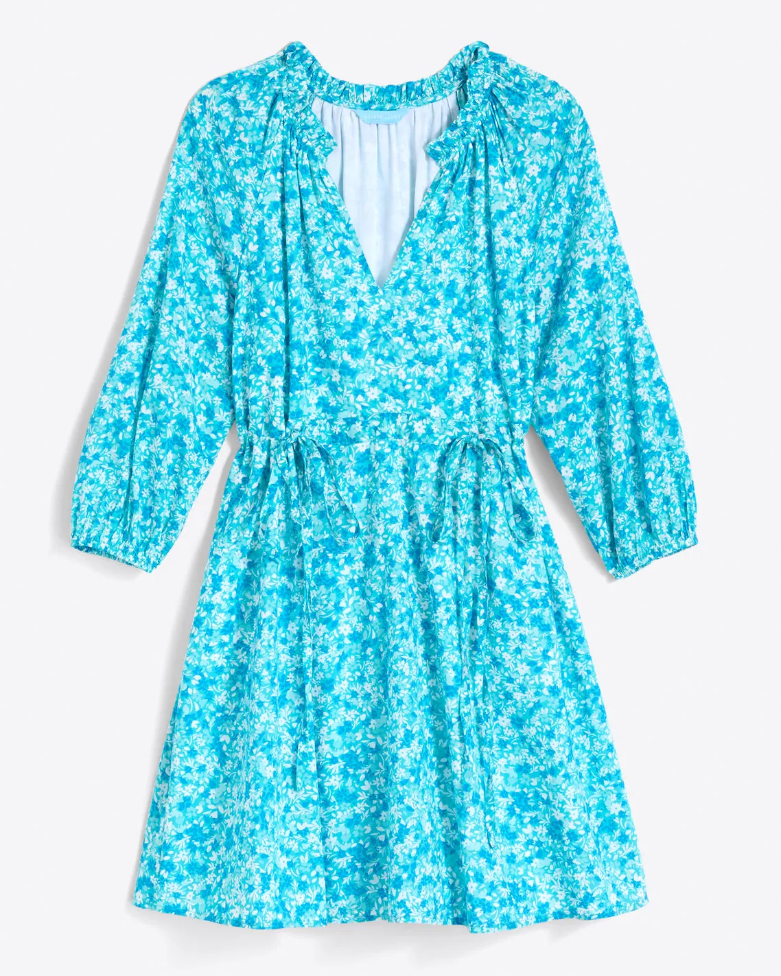 Kellie Babydoll Dress in Blue Aster Floral