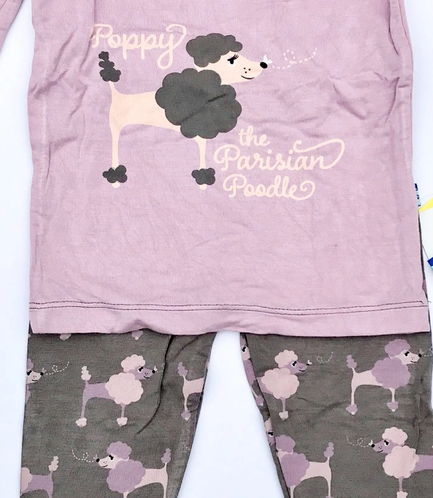 Kickee Pants 2Pc Cobblestone Poodle L/S Pajama Set