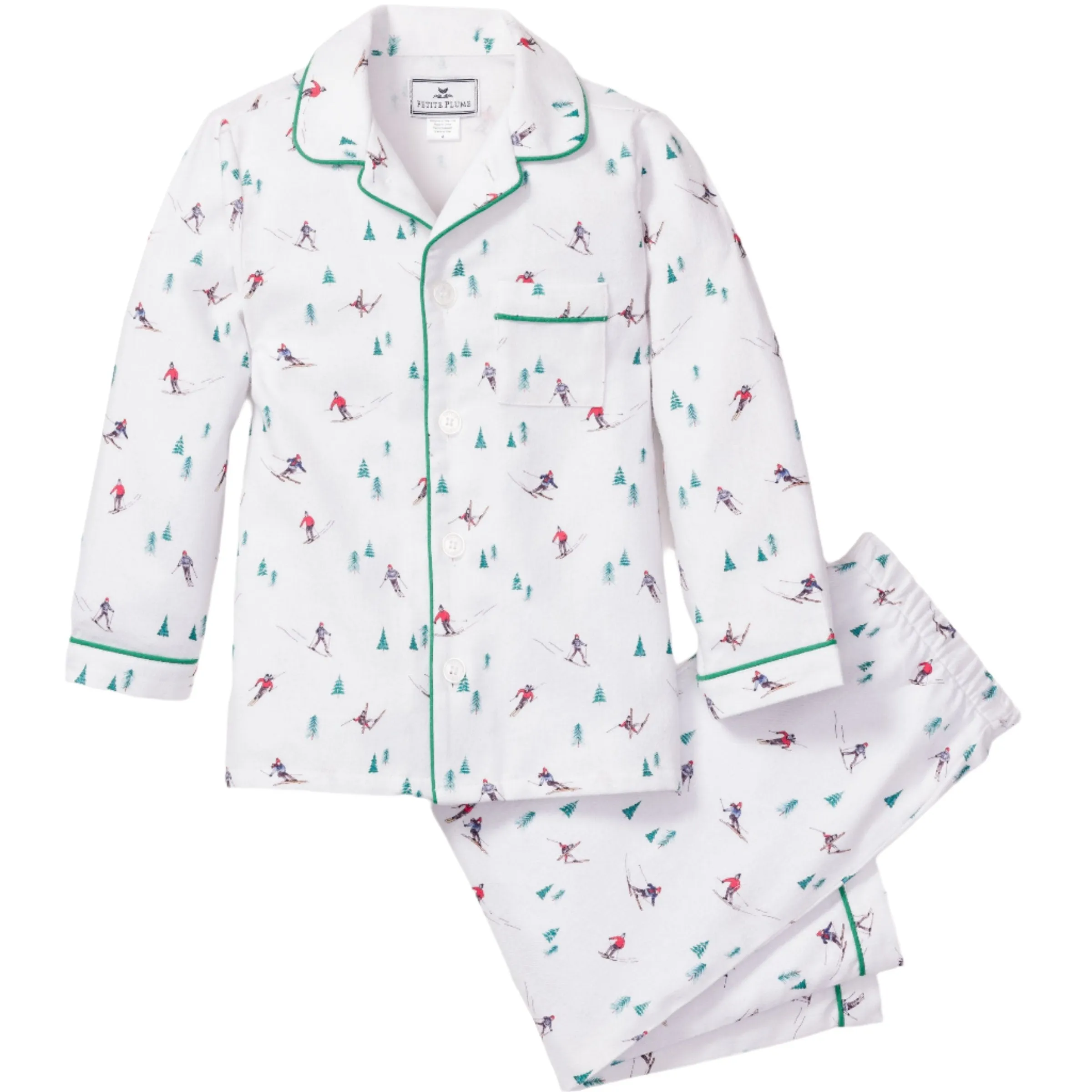 Kid's Flannel Pajama Set in Après Ski