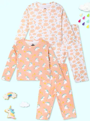 Kids Pajama Set Combo of 2-Dreamy Unicorn & Sweet Dreams