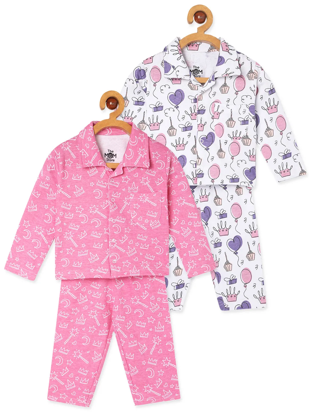 Kids Pajama Set Combo of 2-Princess Party & Pink-A-Boo