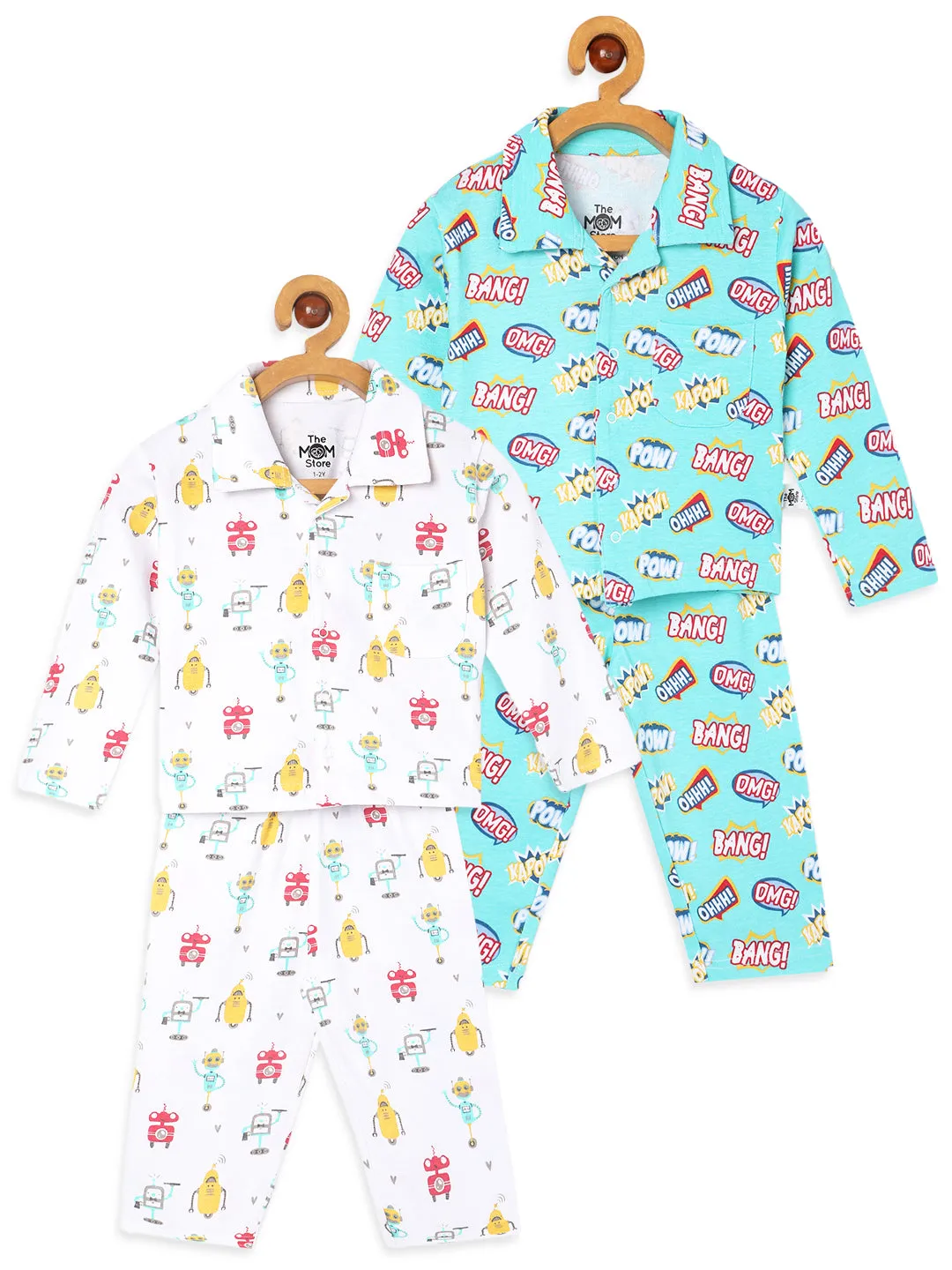 Kids Pajama Set Combo of 2-Robo Club & Mighty Fighter