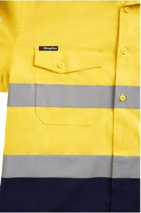 King Gee K54880 WC2 Hi Vis Ref Spliced Shirt L/S