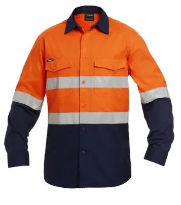King Gee K54880 WC2 Hi Vis Ref Spliced Shirt L/S