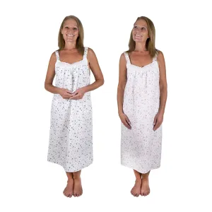 Lady Olga Thin Strap Polycotton Nightdress (British Made)