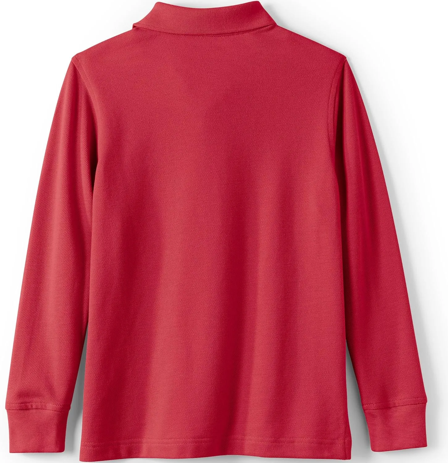 Lands' End School Uniform Kids Long Sleeve Mesh Polo Shirt