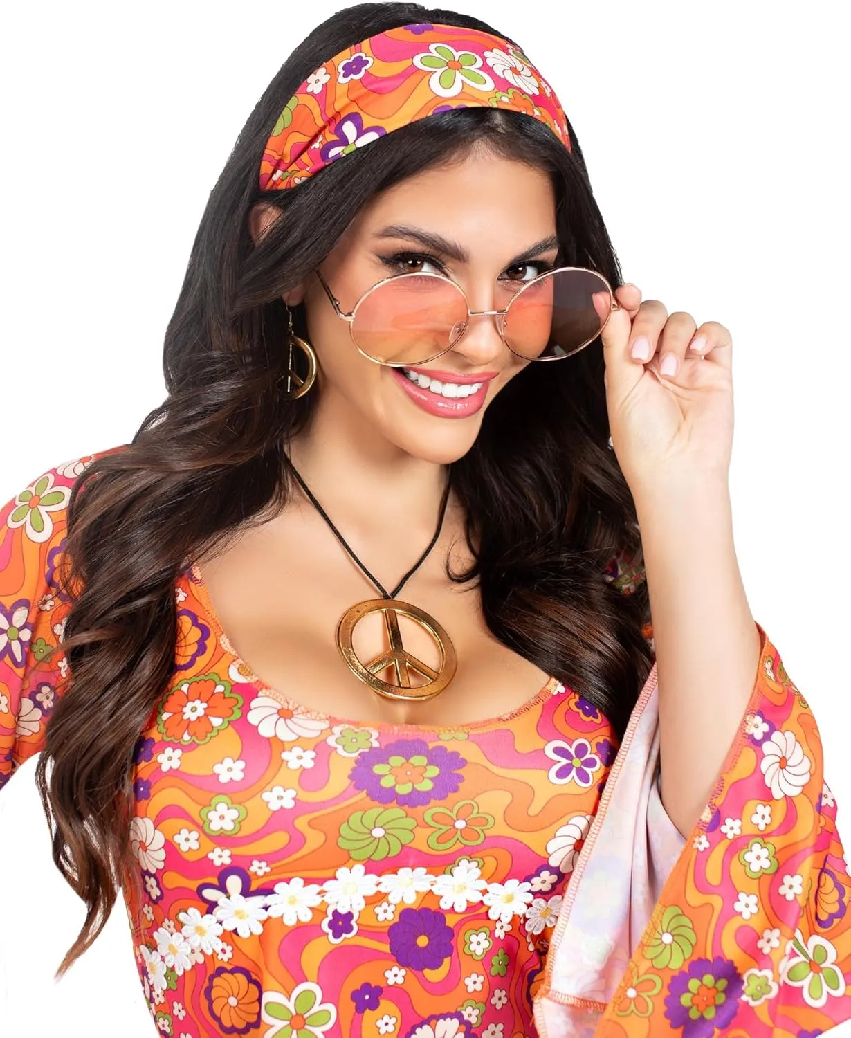 Leg Avenue womens 6 Pc Hippie ChickHalloween Costume