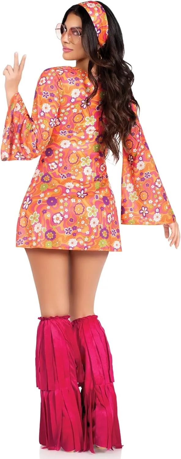 Leg Avenue womens 6 Pc Hippie ChickHalloween Costume