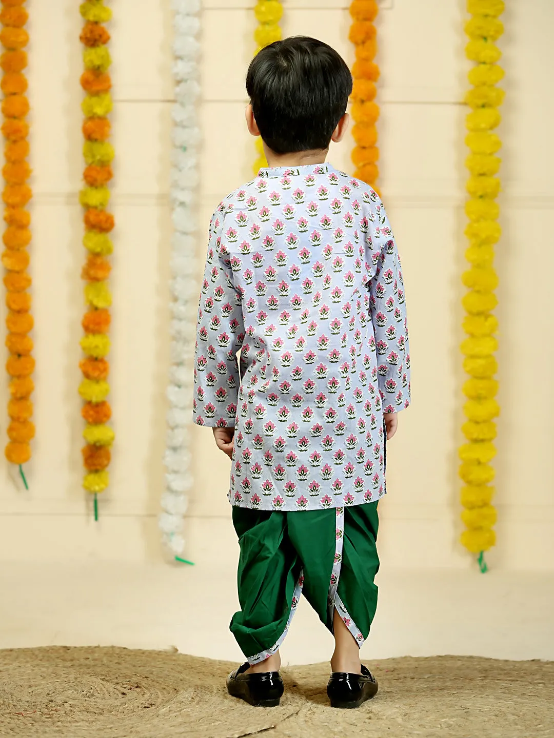 Lilac Shadow Boys Dhoti Kurta Set