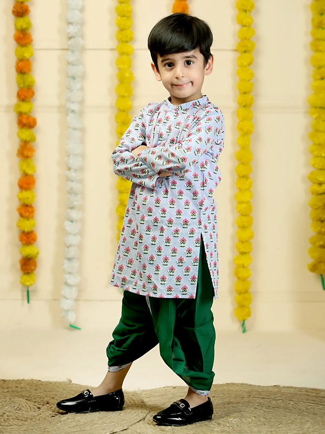Lilac Shadow Boys Dhoti Kurta Set