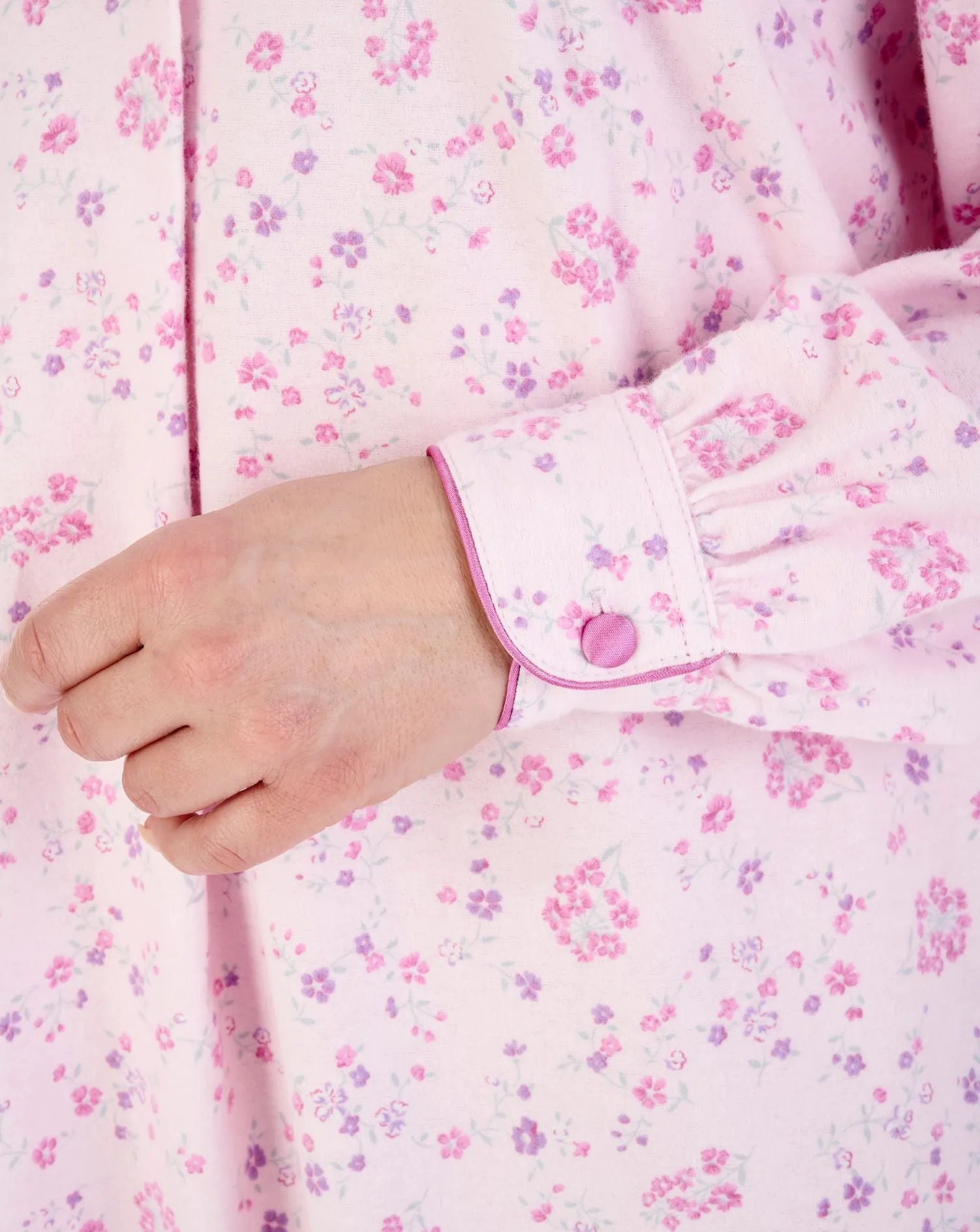 Long Length Nightdress in Winceyette Brushed Cotton