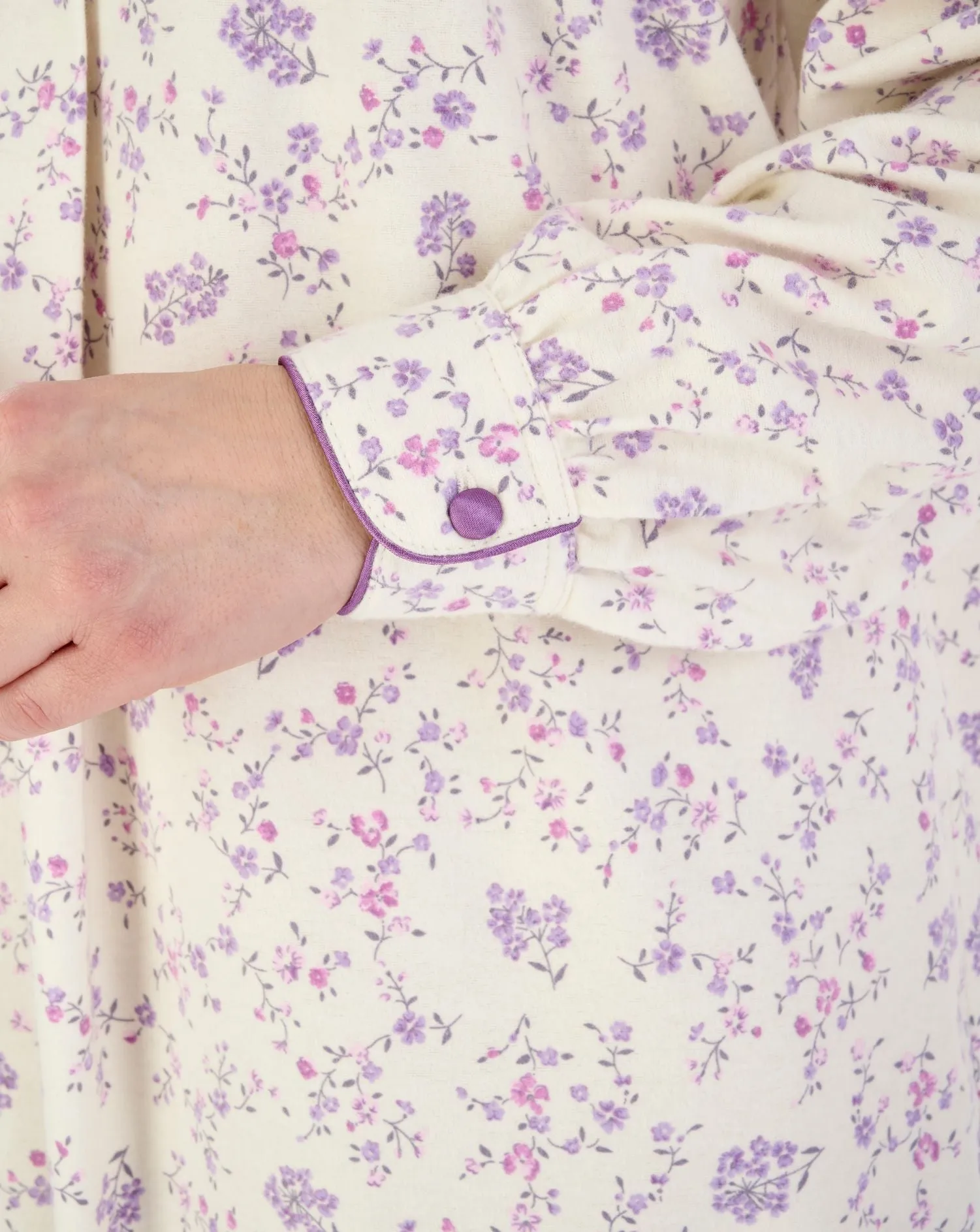 Long Length Nightdress in Winceyette Brushed Cotton