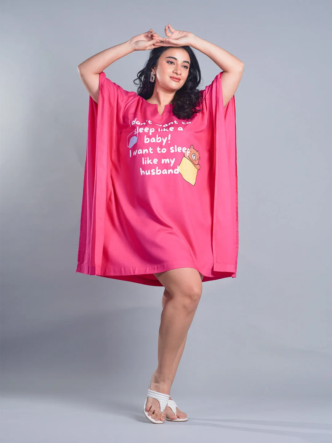 Magenta Kaftan Nightdress - BabySleep