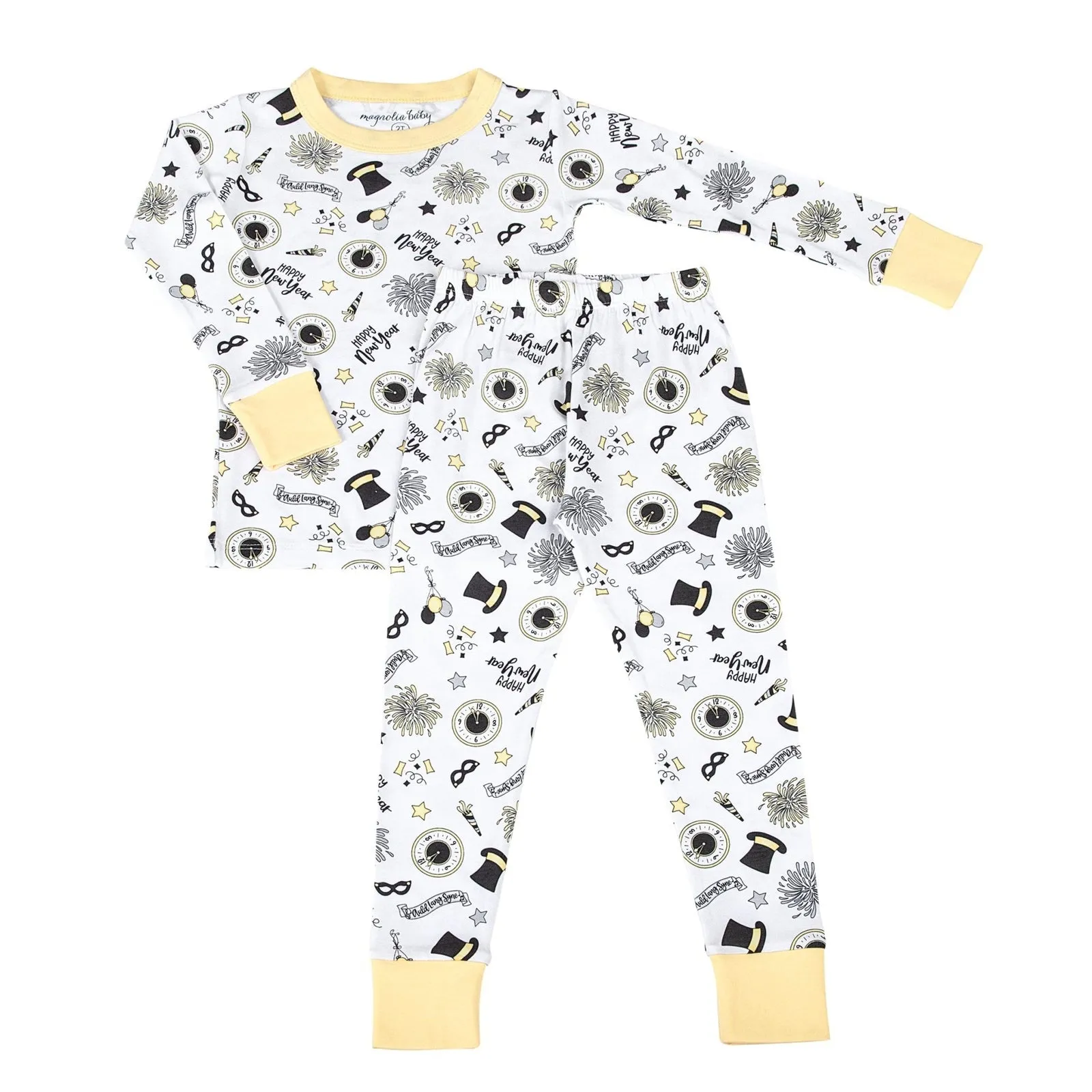 Magnolia Baby Long Sleeve PJ Set - Happy New Year!