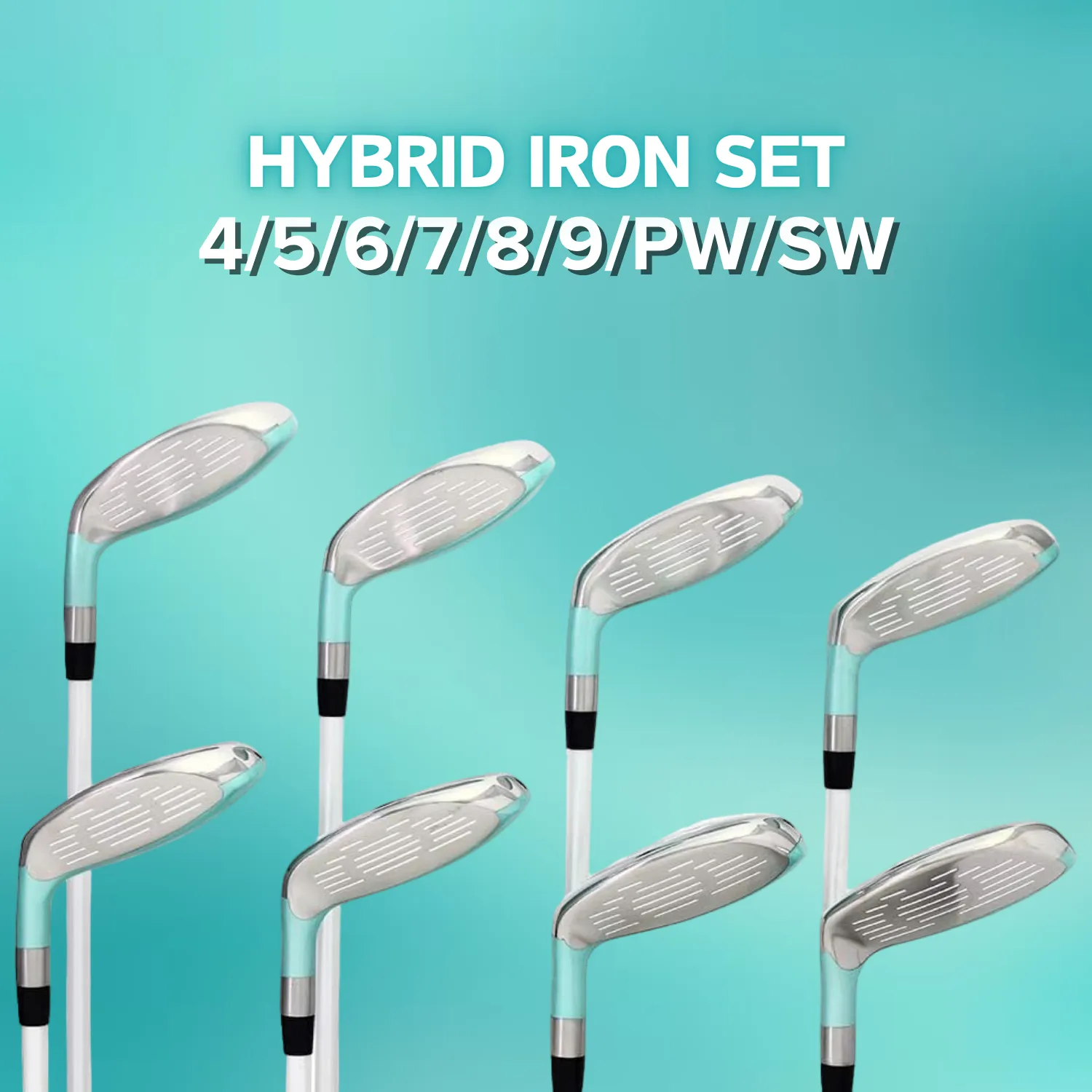 Majek Teal Senior Women's Golf All True Hybrid Set 4-SW All Lady Flex Utility Clubs