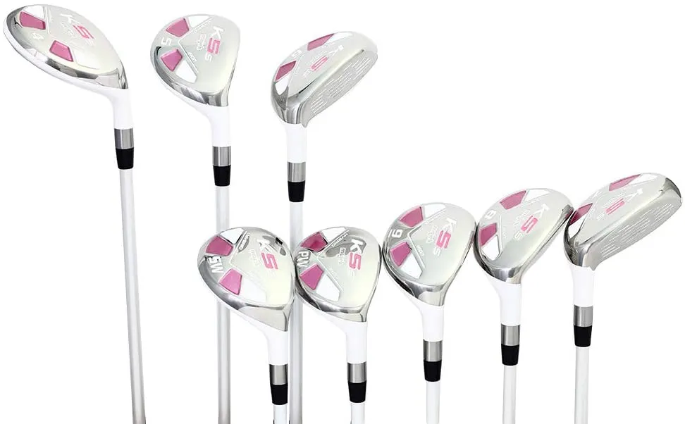Majek White Pearl Women's Golf All True Hybrid Set 4-SW All Lady Flex Utility Clubs