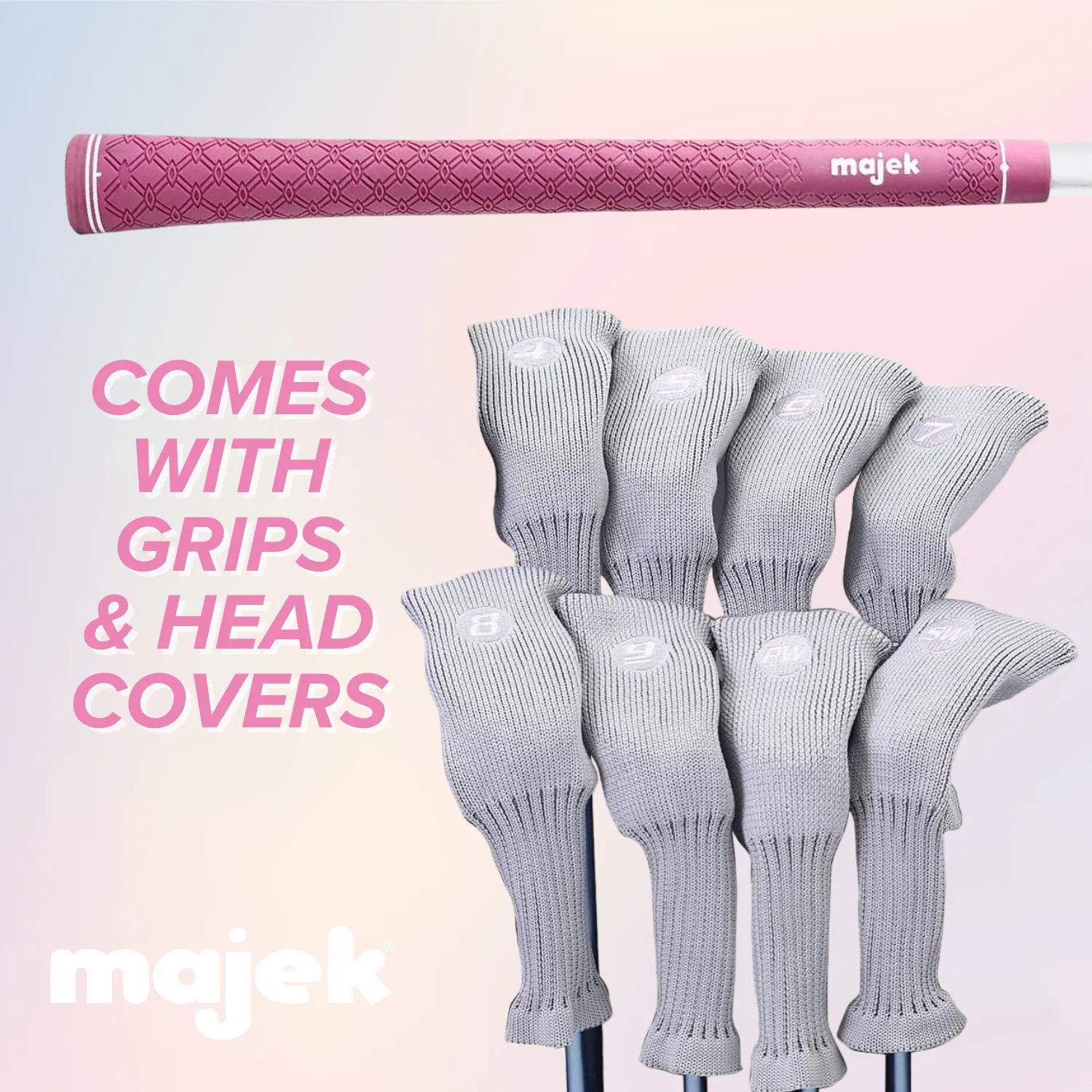 Majek White Pearl Women's Golf All True Hybrid Set 4-SW All Lady Flex Utility Clubs