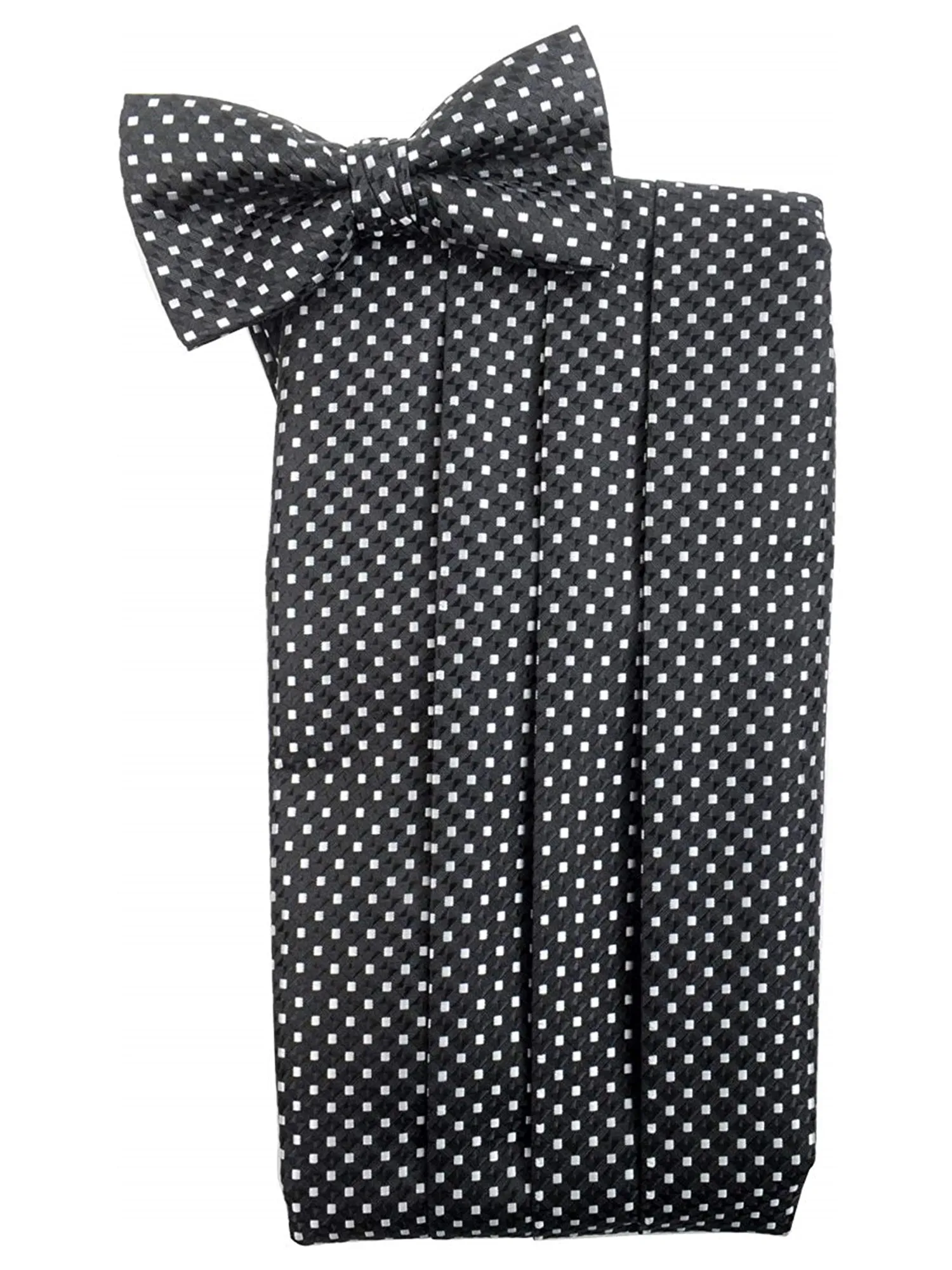 Men's Dotted Matching Adjustable Cummerbund and Bow tie Set