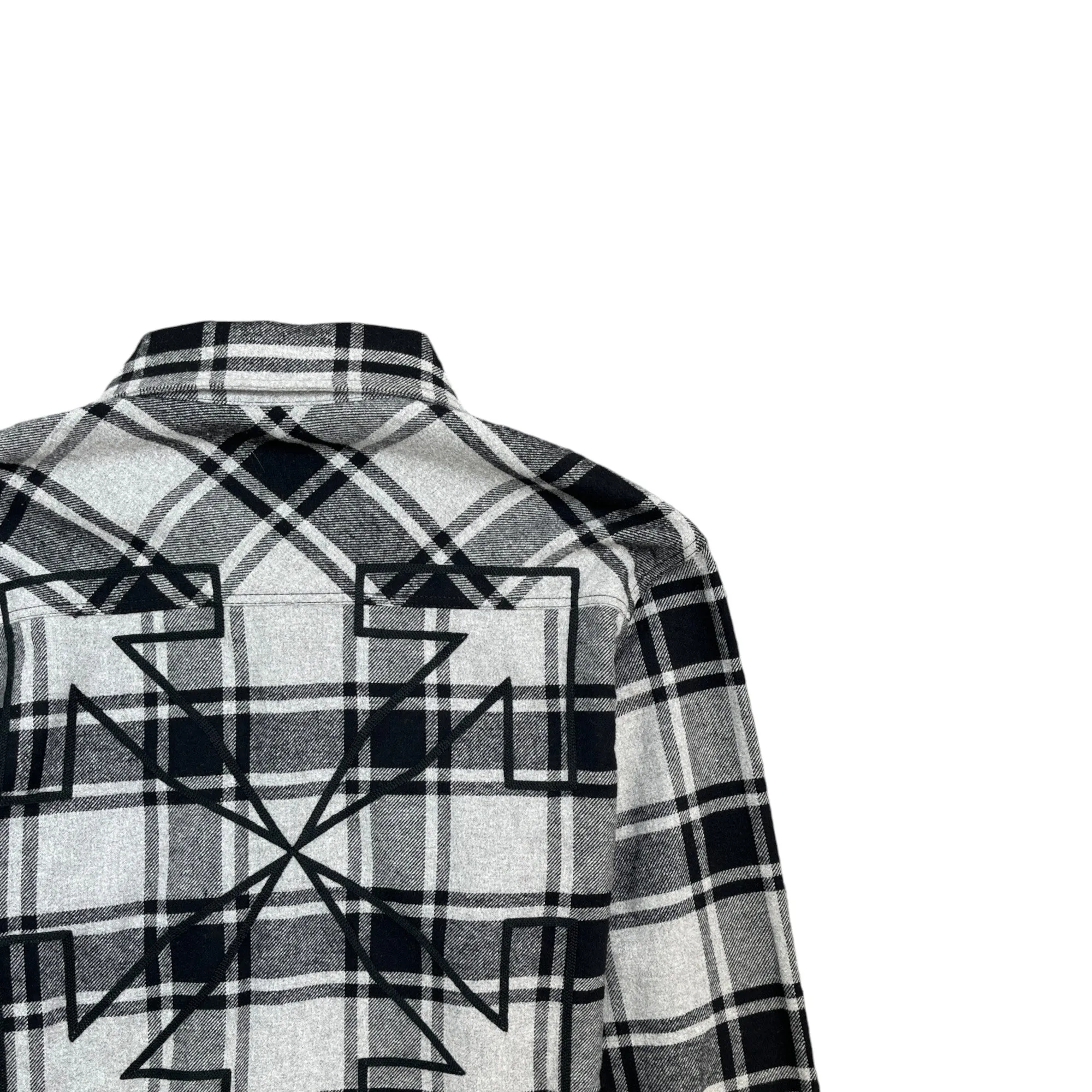 Men's Flannel Arrows OverShirt Grey Size S