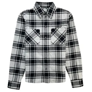 Men's Flannel Arrows OverShirt Grey Size S
