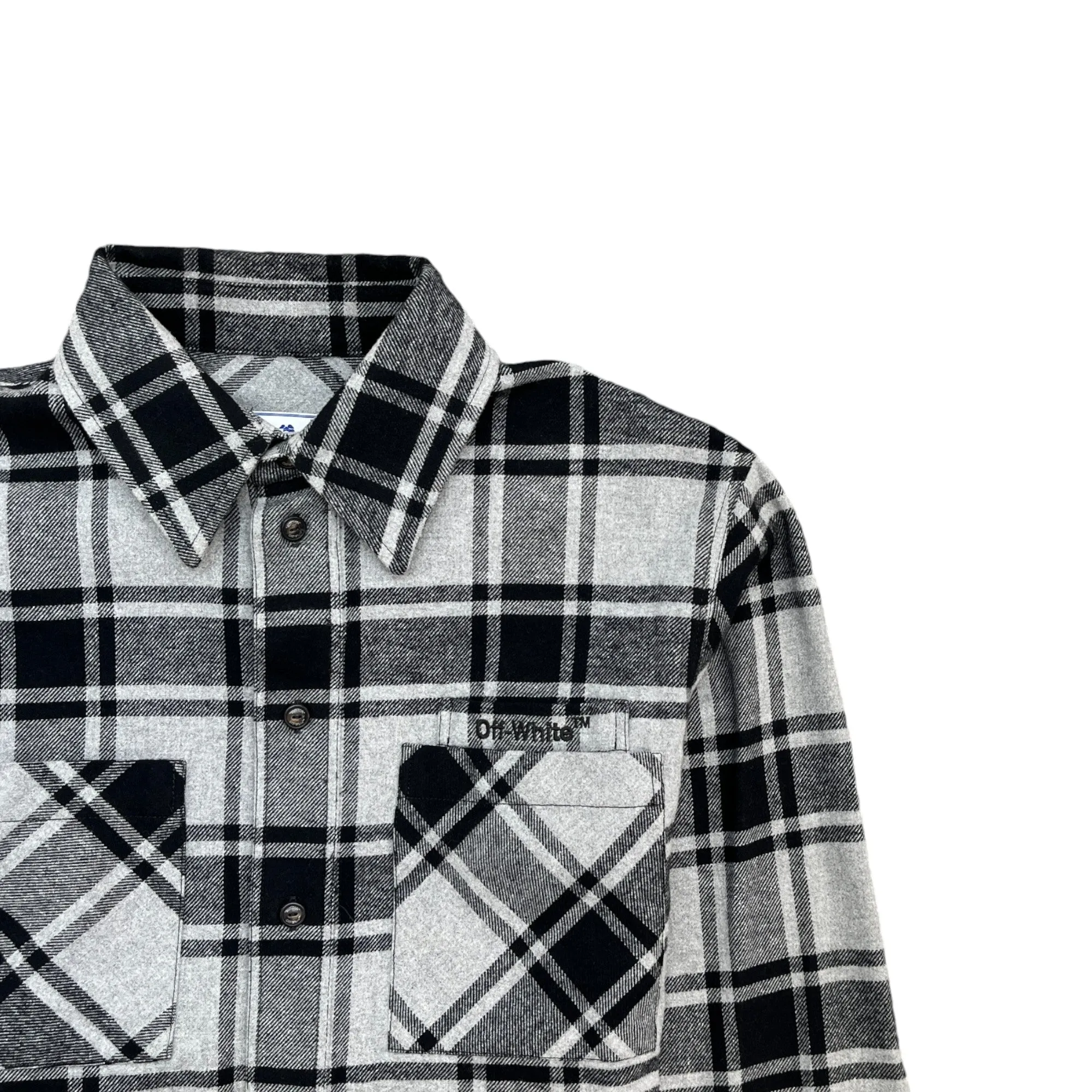 Men's Flannel Arrows OverShirt Grey Size S