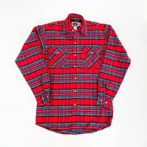 Mens Flannel Button Shirt - Red Stewart
