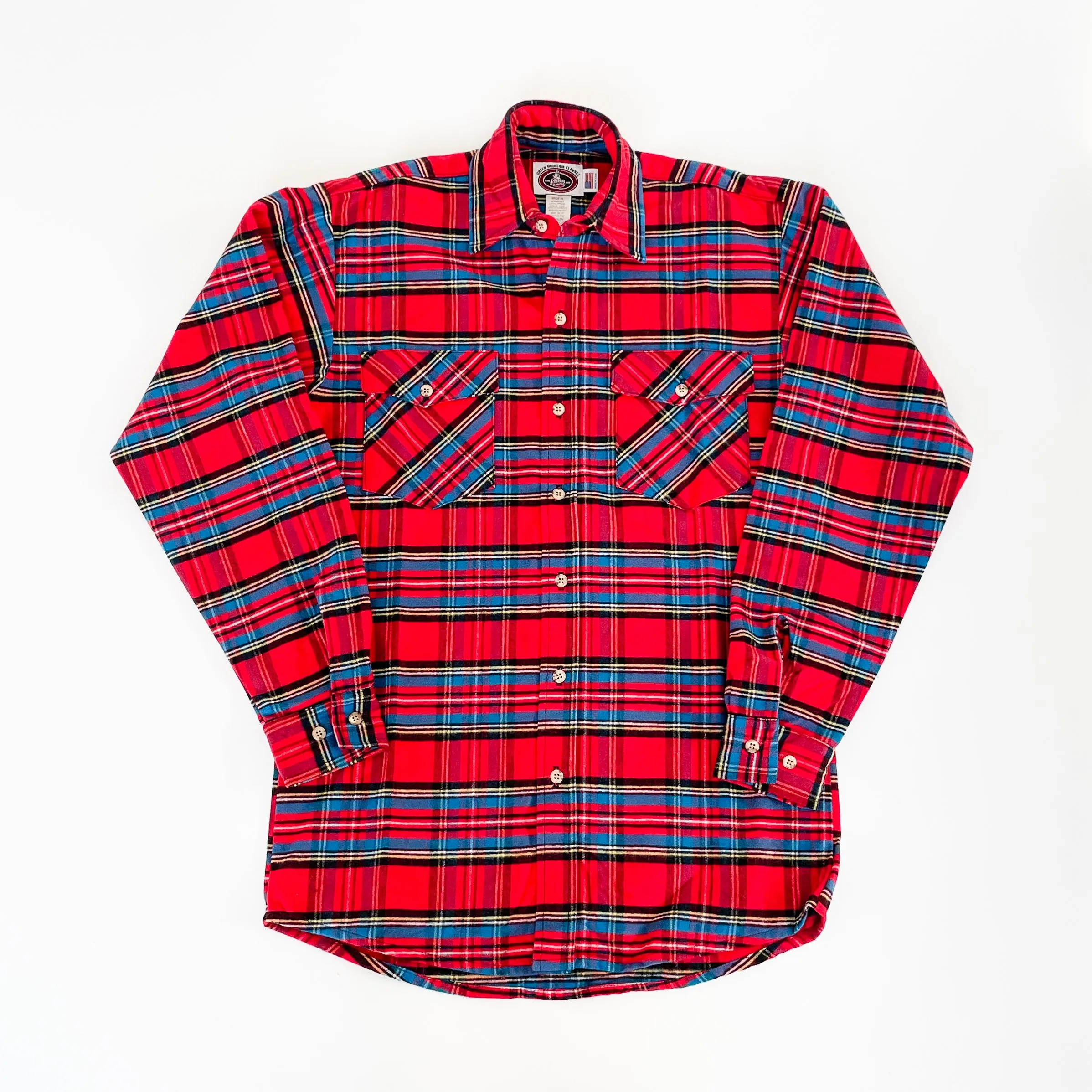 Mens Flannel Button Shirt - Red Stewart