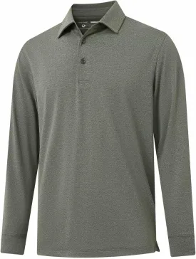 Mens Long Sleeve Classic Polo Shirts Casual Fashion Polo Shirts Office Work Golf Shirts for Men