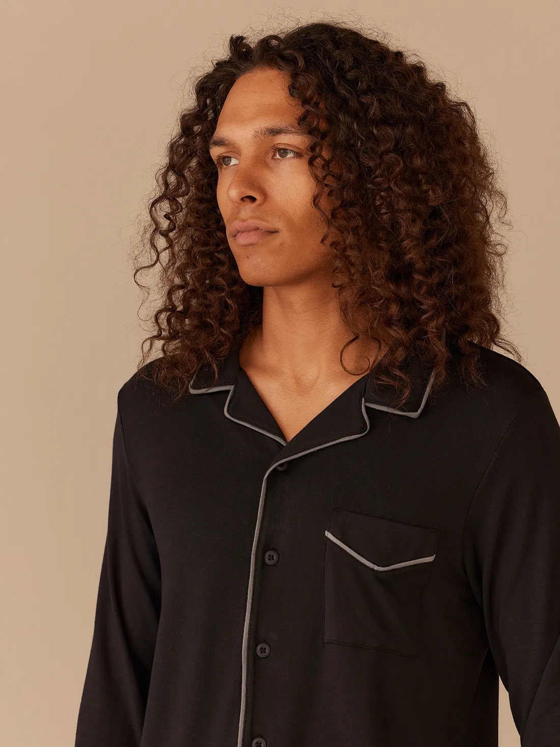 Men's Longsleeve Modal PJ Set | Black